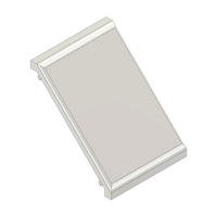 MODULAR SOLUTIONS ALUMINUM GUSSET 90MM X 90MM GRAY PLASTIC CAP COVER FOR 40-130-1, FOR A FINISHED APPEARANCE